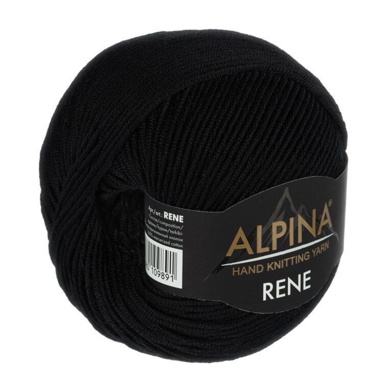 Пряжа для вязания ALPINA «RENE» (№001) Черный