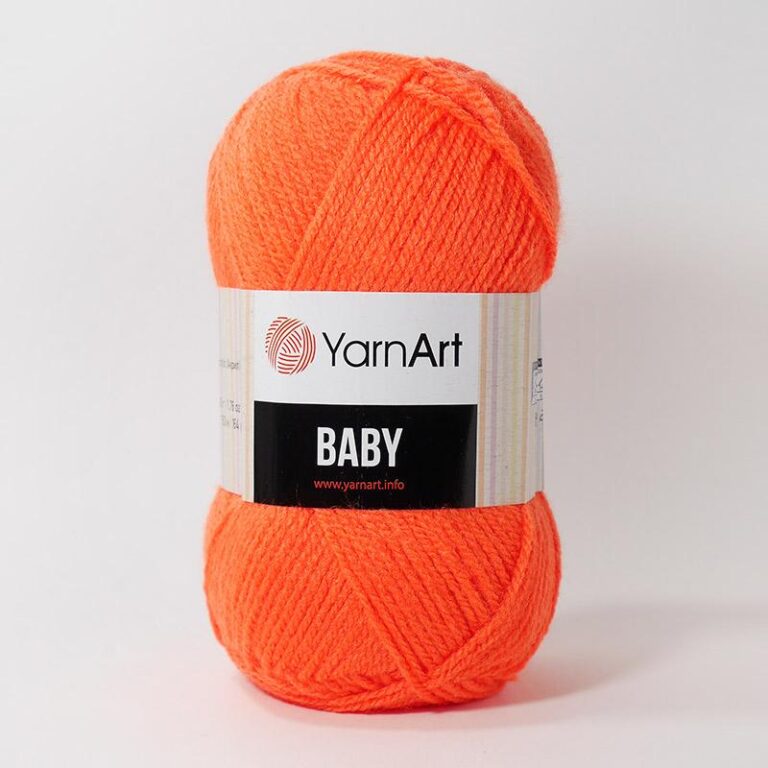 Пряжа для вязания YARNART «BABY» (№8279) Оранжевый неон