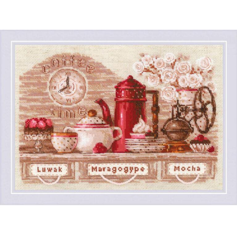 Набор для вышивания крестом Риолис 1874 Coffee Time