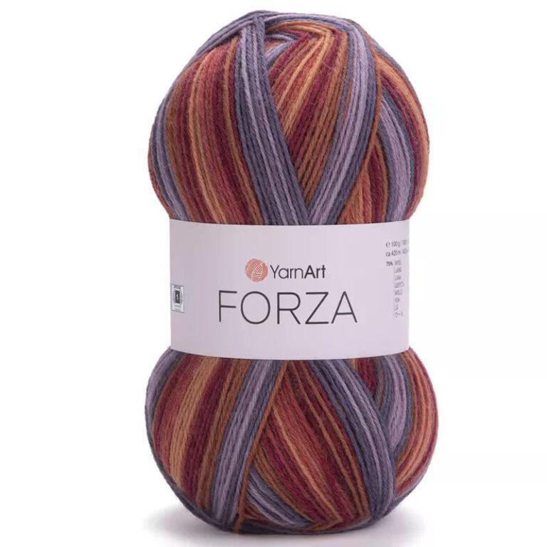 Пряжа для вязания YARNART «FORZA» (№2503) Сиреневый/серый/терракот/желтый