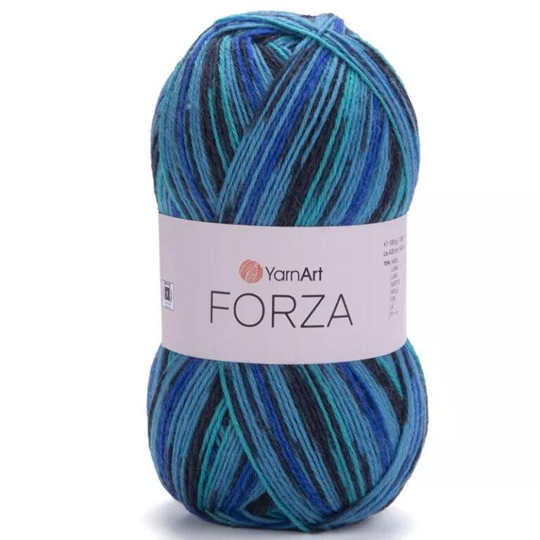 Пряжа для вязания YARNART «FORZA» (№2507) Серый/голубой/синий