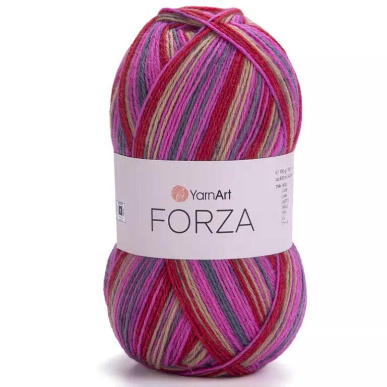 Пряжа для вязания YARNART «FORZA» (№2510) Красный/фуксия/серый/розовый