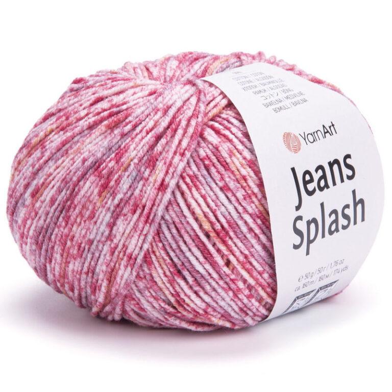 Пряжа для вязания YARNART «JEANS SPLASH» (№941) Тёмно-розовый/светло-лиловый/медный