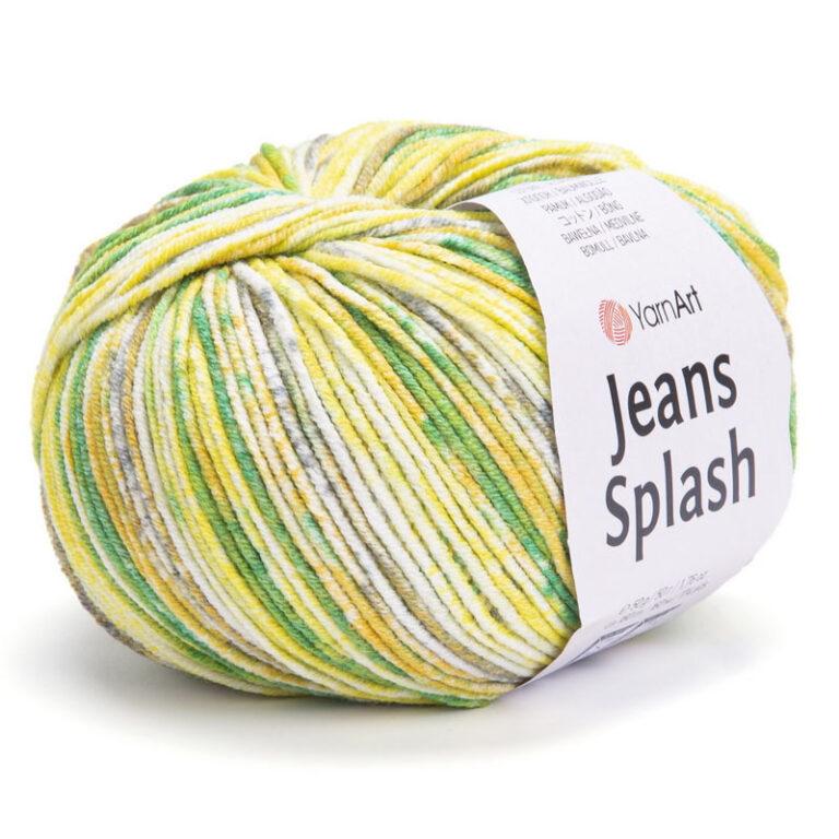 Пряжа для вязания YARNART «JEANS SPLASH» (№948) Лимон/салатный