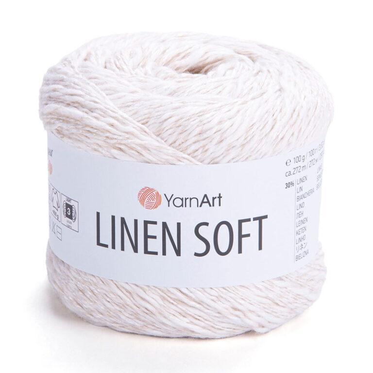 Пряжа для вязания YARNART «LINEN SOFT» (№7301) Белый