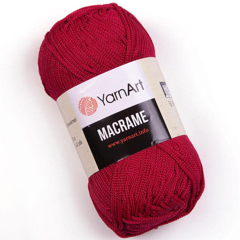 Пряжа для вязания YARNART «MACRAME» (№143) Темно-красный