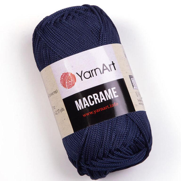 Пряжа для вязания YARNART «MACRAME» (№162) Темно-синий