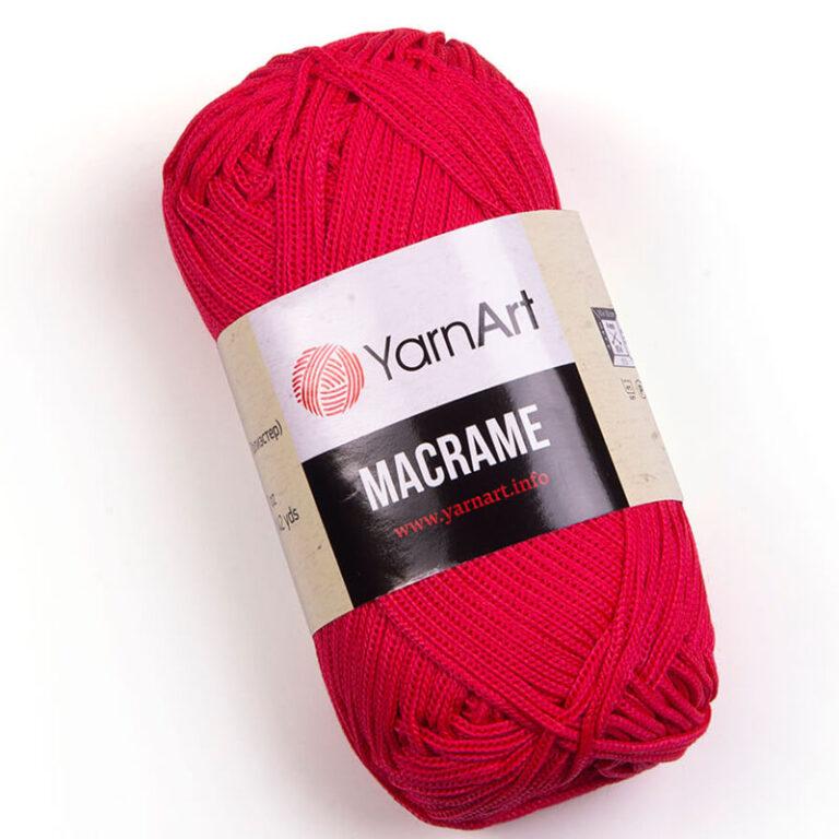 Пряжа для вязания YARNART «MACRAME» (№163) Алый