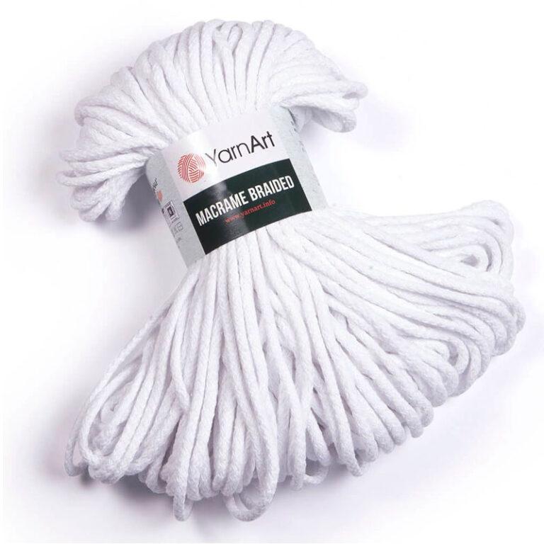 Пряжа для вязания YARNART «MACRAME BRAIDED» (№751) Белый