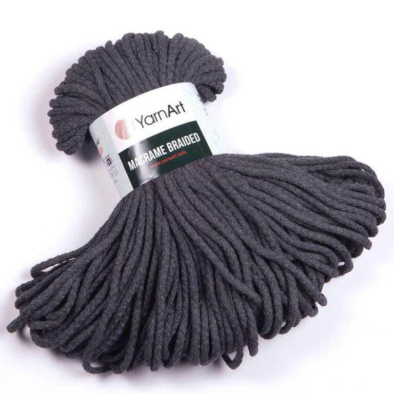 Пряжа для вязания YARNART «MACRAME BRAIDED» (№758) Темно-серый