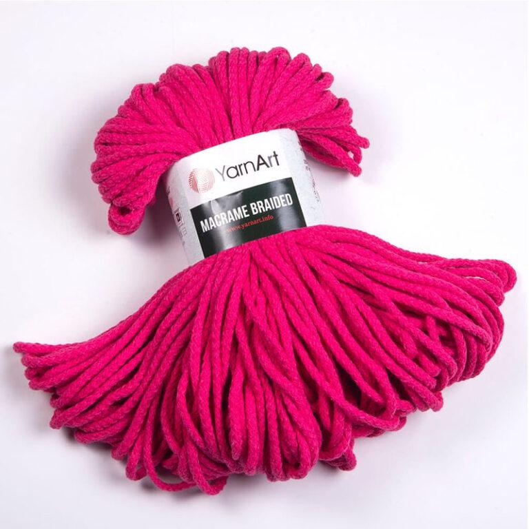 Пряжа для вязания YARNART «MACRAME BRAIDED» (№771) Ярко-розовый