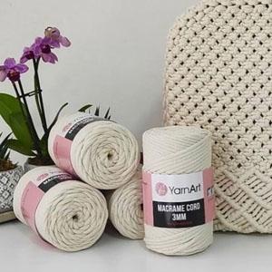 YARNART "MACRAME CORD 3MM" (Ярнарт Макраме Корд 3 мм) – пряжа для плетения