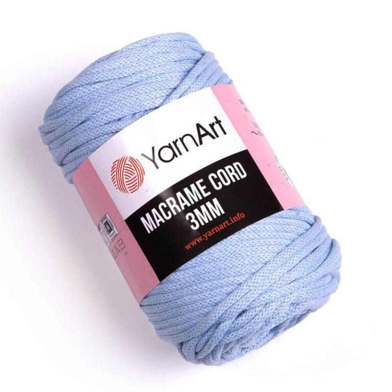 Пряжа для плетения YARNART «MACRAME CORD 3MM» (№760) Голубой