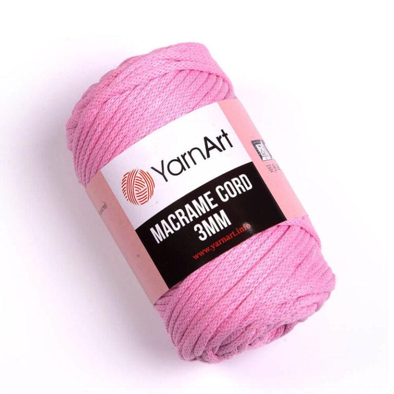 Пряжа для плетения YARNART «MACRAME CORD 3MM» (№762) Розовый