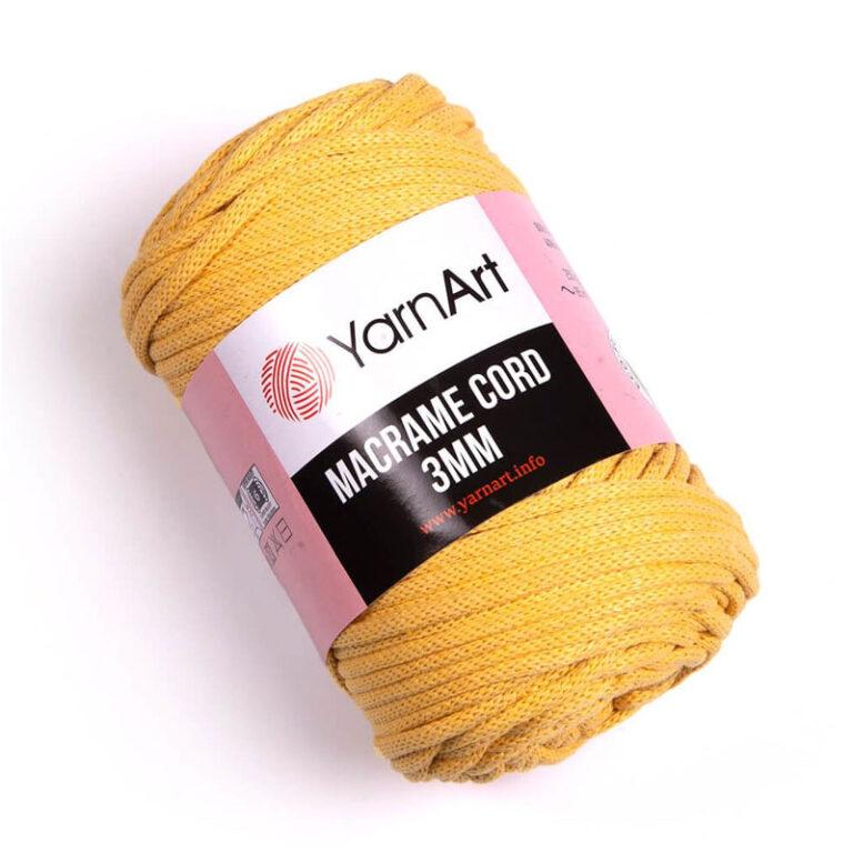 Пряжа для плетения YARNART «MACRAME CORD 3MM» (№764) Желтый