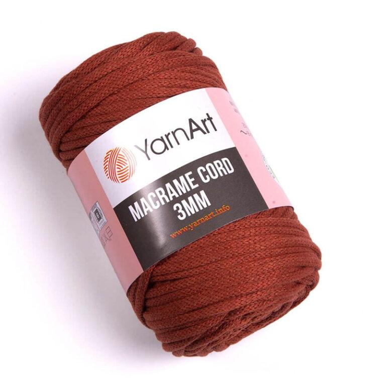 Пряжа для плетения YARNART «MACRAME CORD 3MM» (№785) Терракот