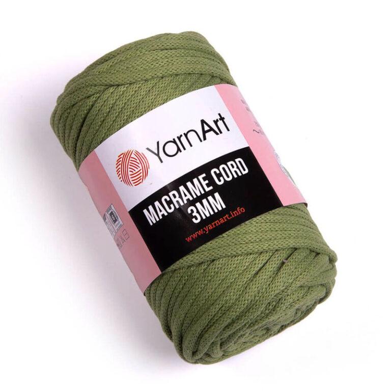 Пряжа для плетения YARNART «MACRAME CORD 3MM» (№787) Фисташка