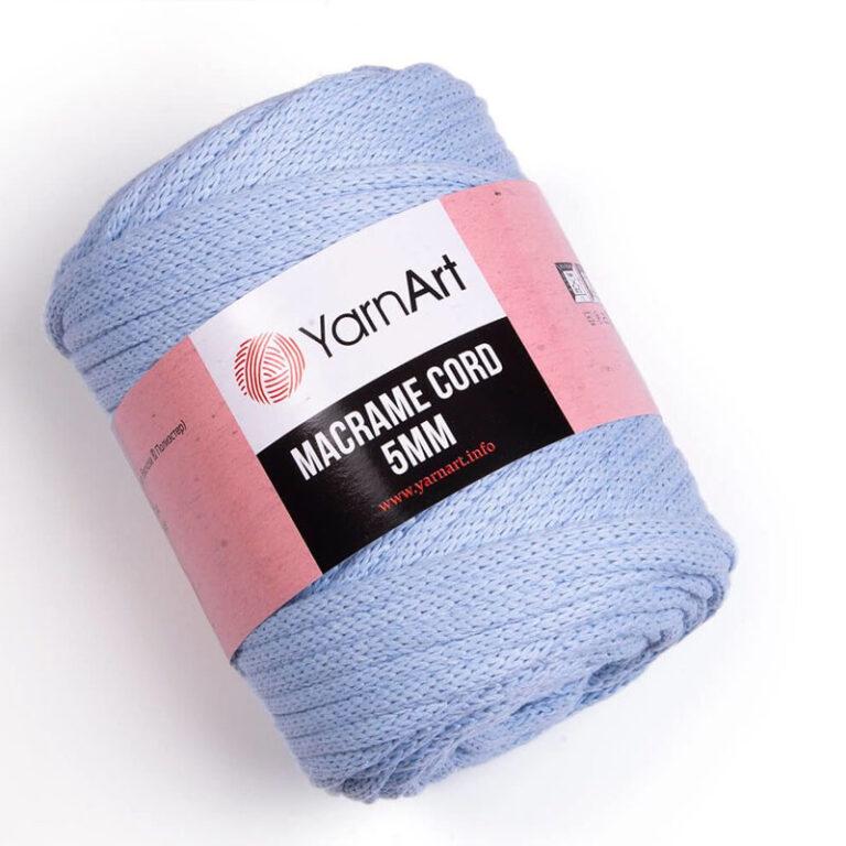 Пряжа для плетения YARNART «MACRAME CORD 5MM» (№760) Голубой