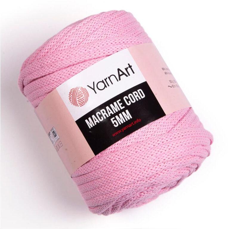 Пряжа для плетения YARNART «MACRAME CORD 5MM» (№762) Розовый