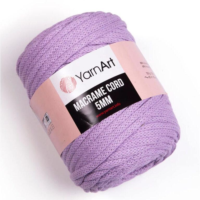 Пряжа для плетения YARNART «MACRAME CORD 5MM» (№765) Сирень