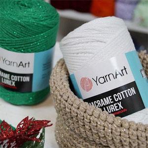 YARNART "MACRAME COTTON LUREX" (Ярнарт Макраме Котон Люрекс) – пряжа для вязания