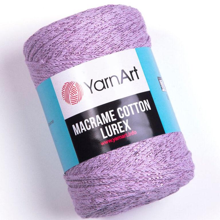 Пряжа для вязания YARNART «MACRAME COTTON LUREX» (№734) Сирень