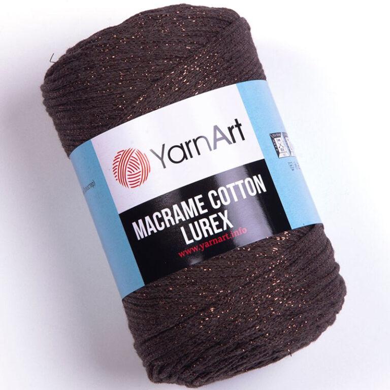 Пряжа для вязания YARNART «MACRAME COTTON LUREX» (№736) Тёмно-коричневый