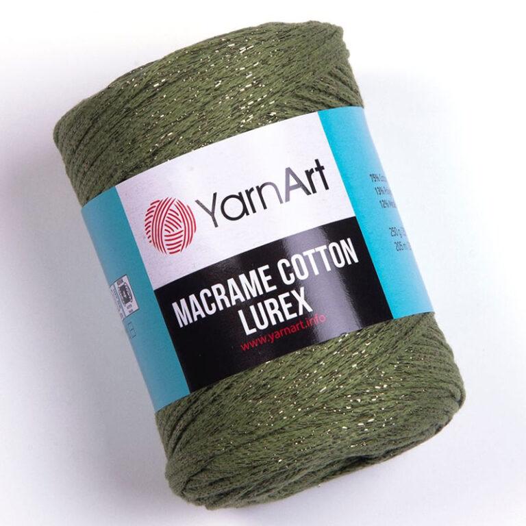 Пряжа для вязания YARNART «MACRAME COTTON LUREX» (№741) Травяной