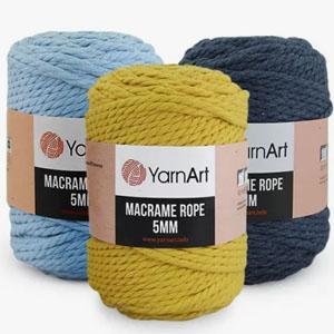 YARNART "MACRAME ROPE 5 MM" (Ярнарт Макраме Руп 5мм) – шнур для вязания