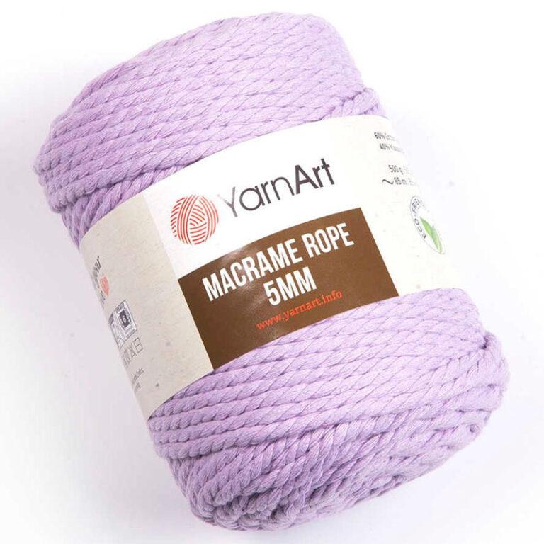 Пряжа (шнур) для вязания YARNART «MACRAME ROPE 5 MM» (№765) Сирень