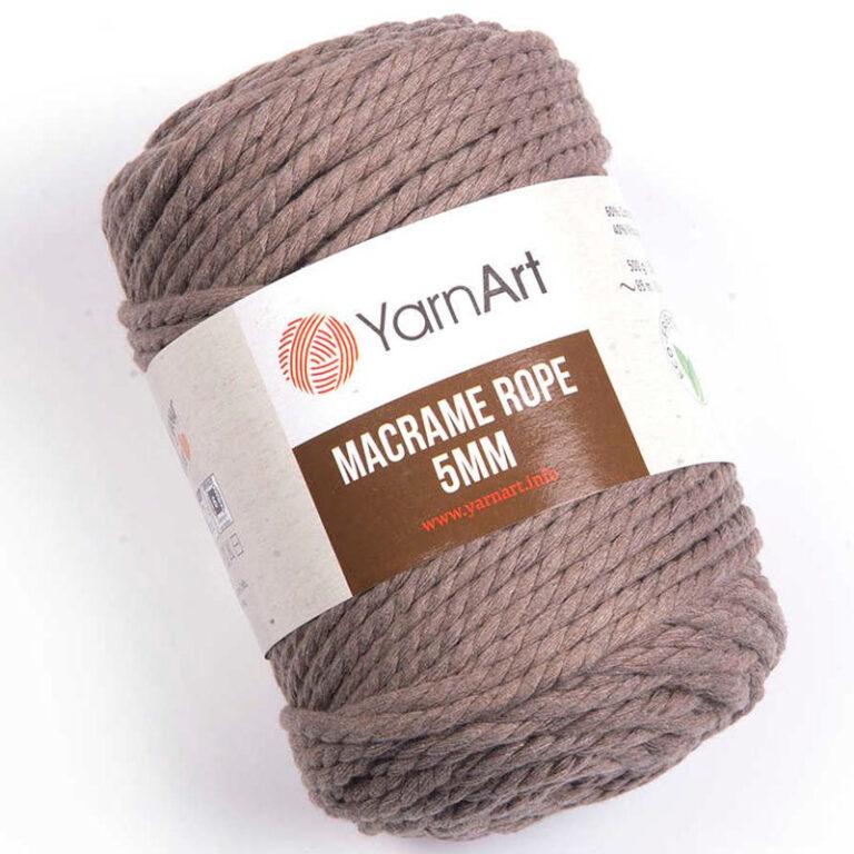Пряжа (шнур) для вязания YARNART «MACRAME ROPE 5 MM» (№768) Кофе с молоком
