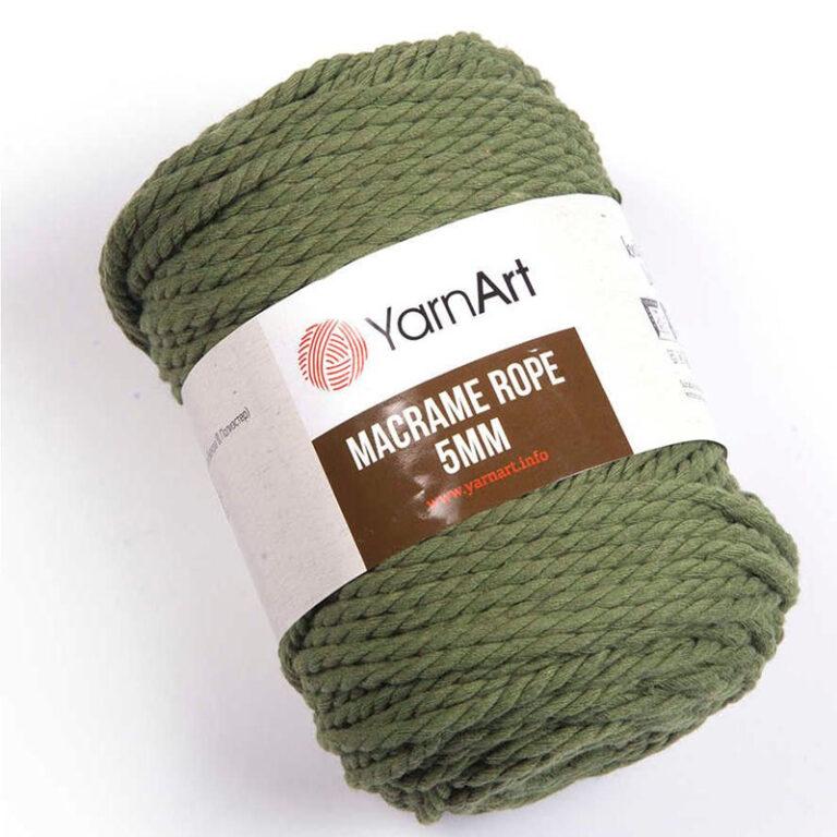 Пряжа (шнур) для вязания YARNART «MACRAME ROPE 5 MM» (№787) Фисташка