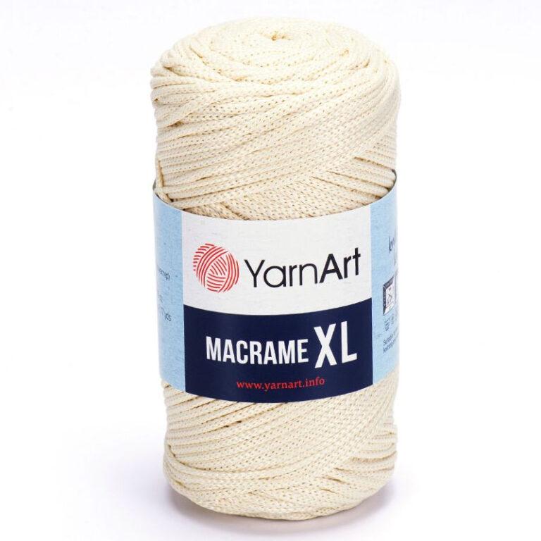 Пряжа (шнур) для вязания YARNART «MACRAME XL» (№137) Молочный