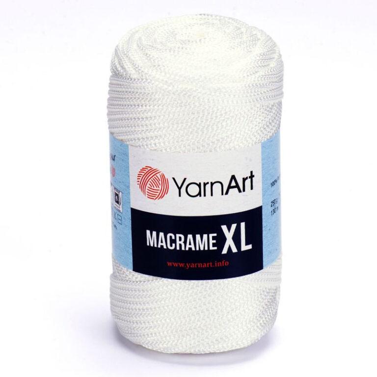 Пряжа (шнур) для вязания YARNART «MACRAME XL» (№154) Белый