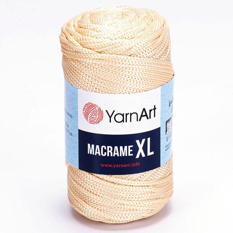 Пряжа (шнур) для вязания YARNART «MACRAME XL» (№165) Топленое молоко