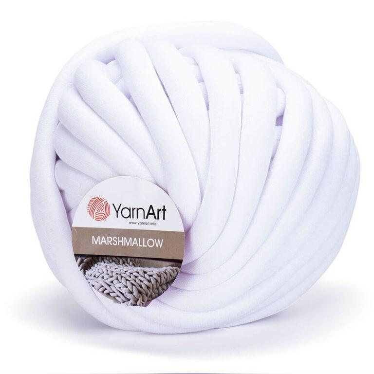 Пряжа (шнур) для вязания YARNART «MARSHMALLOW» (№901) Белый