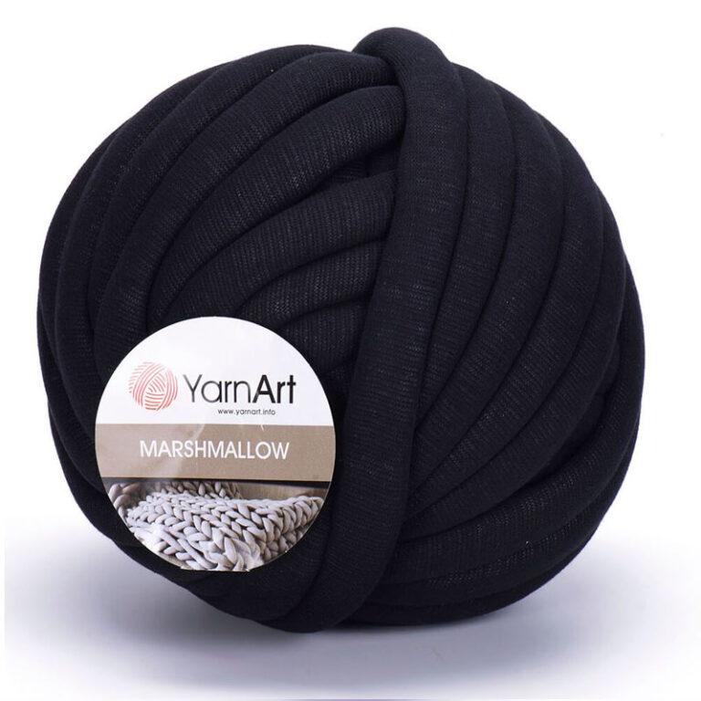 Пряжа (шнур) для вязания YARNART «MARSHMALLOW» (№902) Черный