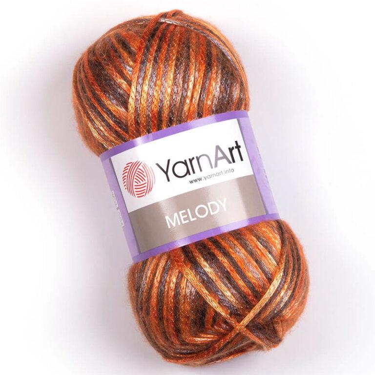 Пряжа для вязания YARNART «MELODY» (№910) Оранжевый/коричневый