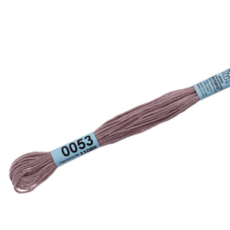Нитки для вышивания мулине №0053 Гамма = №452 DMC (цвет: серо-фиолетовый; длина: 8м)