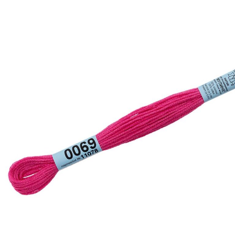 Нитки для вышивания мулине №0069 Гамма = №3805 DMC (цвет: фуксия; длина: 8м)