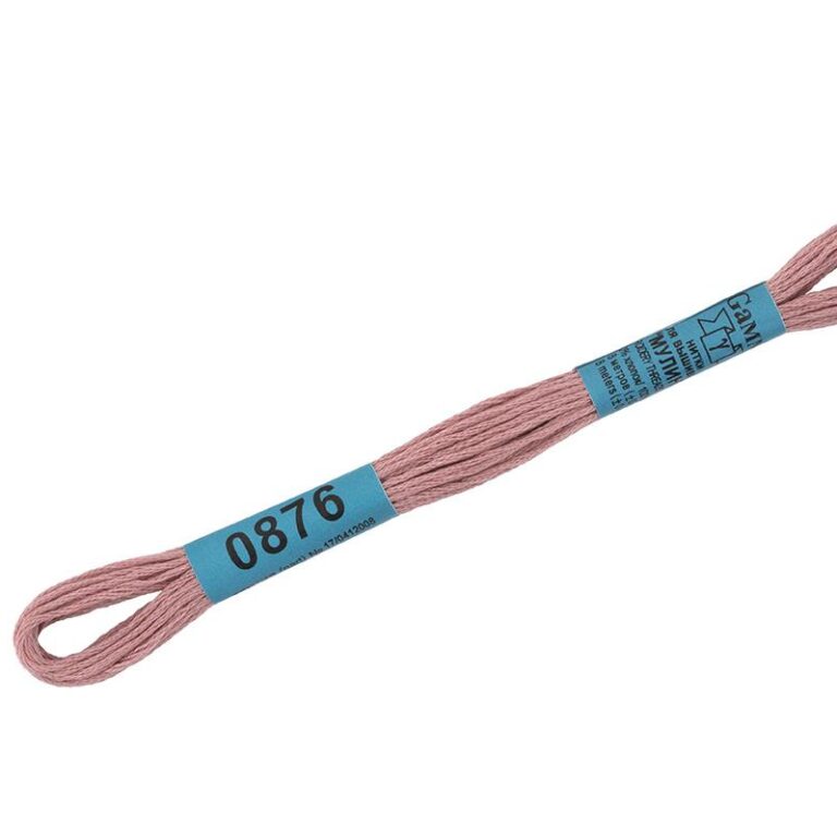 Нитки для вышивания мулине №0876 Гамма = №152 DMC (цвет: грязно-розовый; длина: 8м)