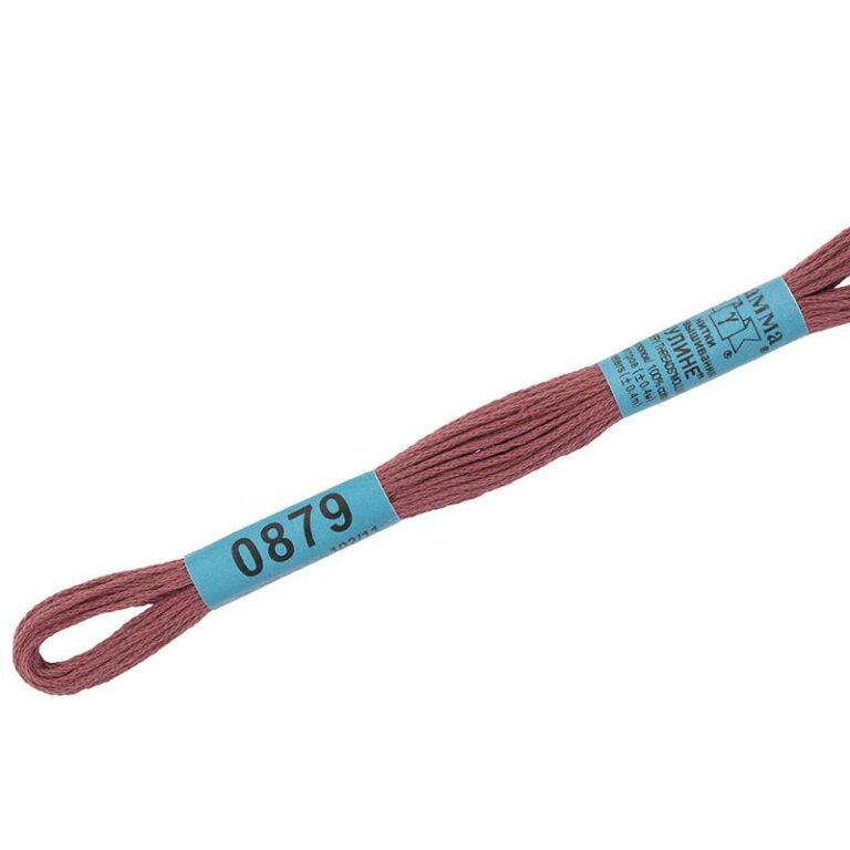 Нитки для вышивания мулине №0879 Гамма = №3726 DMC (цвет: розово-коричневый; длина: 8м)