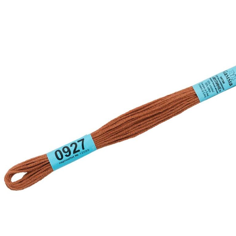 Нитки для вышивания мулине №0927 Гамма = №435 DMC (цвет: светло-коричневый; длина: 8м)