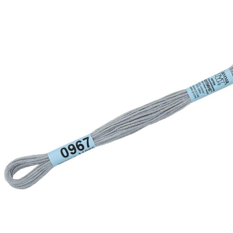 Нитки для вышивания мулине №0967 Гамма = №168 DMC (цвет: светло-серый; длина: 8м)
