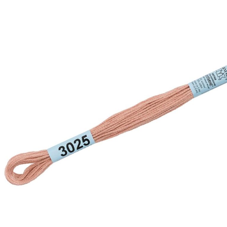 Нитки для вышивания мулине №3025 Гамма = №758 DMC (цвет: персик; длина: 8м)