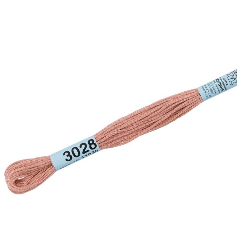 Нитки для вышивания мулине №3028 Гамма = №3859 DMC (цвет: молочный шоколад; длина: 8м)