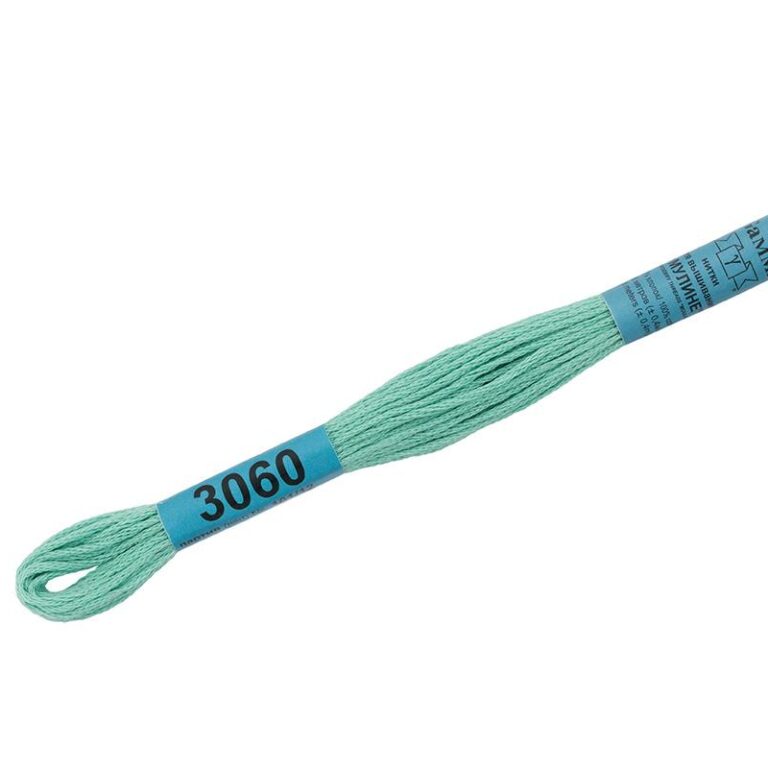Нитки для вышивания мулине №3060 Гамма = №992 DMC (цвет: бирюза; длина: 8м)