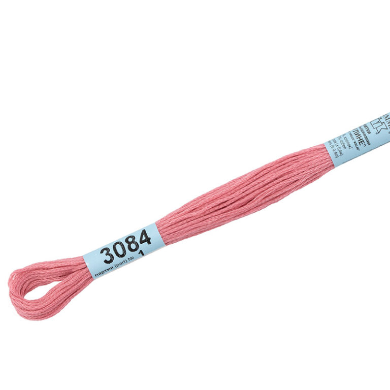 Нитки для вышивания мулине №3084 Гамма = №3354 DMC (цвет: грязно-розовый; длина: 8м)