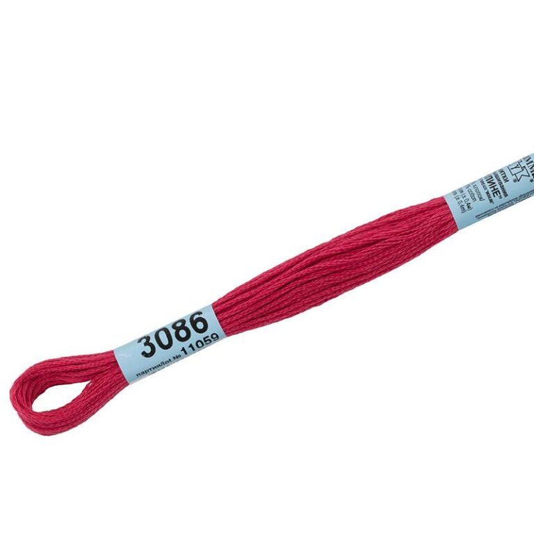 Нитки для вышивания мулине №3086 Гамма = №309 DMC (цвет: грязно-малиновый; длина: 8м)