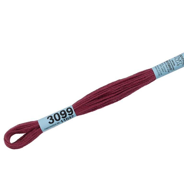 Нитки для вышивания мулине №3099 Гамма = №315 DMC (цвет: грязно-вишневый; длина: 8м)